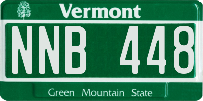 VT license plate NNB448