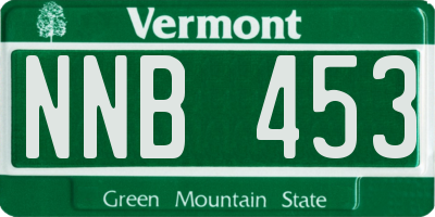 VT license plate NNB453