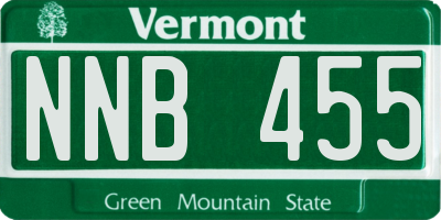 VT license plate NNB455