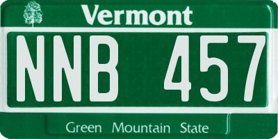 VT license plate NNB457