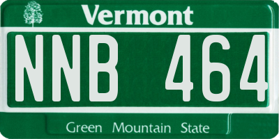 VT license plate NNB464