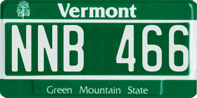 VT license plate NNB466