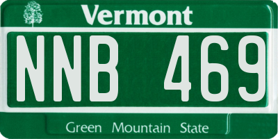 VT license plate NNB469