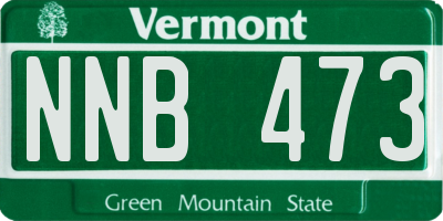 VT license plate NNB473