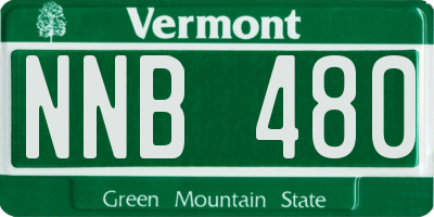 VT license plate NNB480