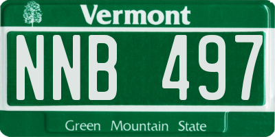 VT license plate NNB497