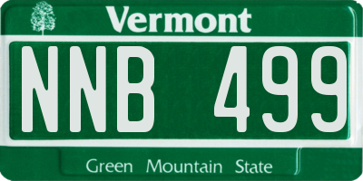 VT license plate NNB499