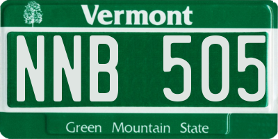 VT license plate NNB505