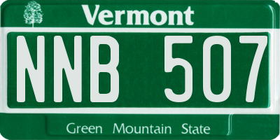 VT license plate NNB507