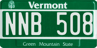 VT license plate NNB508
