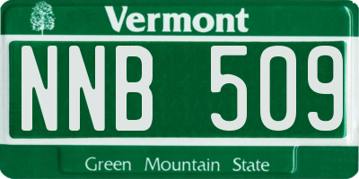 VT license plate NNB509