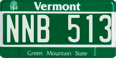 VT license plate NNB513