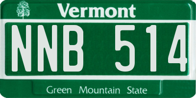 VT license plate NNB514