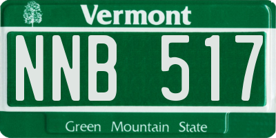 VT license plate NNB517
