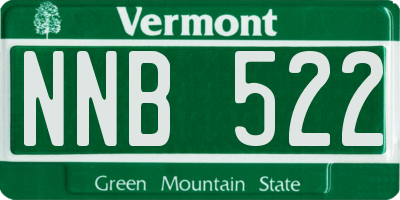 VT license plate NNB522