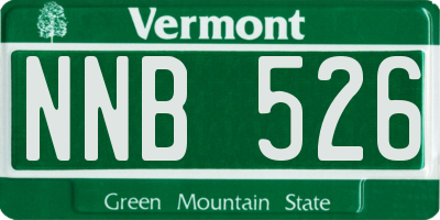 VT license plate NNB526