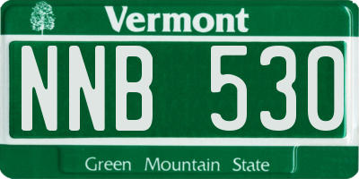 VT license plate NNB530