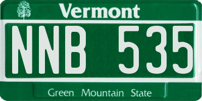 VT license plate NNB535