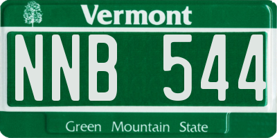 VT license plate NNB544