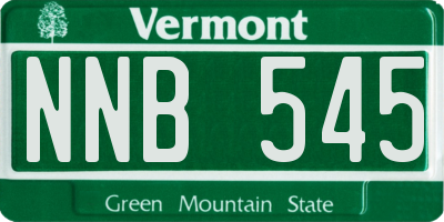 VT license plate NNB545