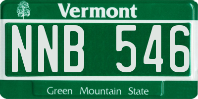 VT license plate NNB546