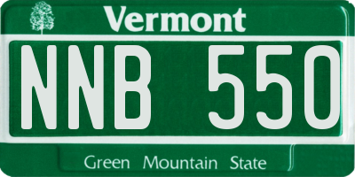 VT license plate NNB550