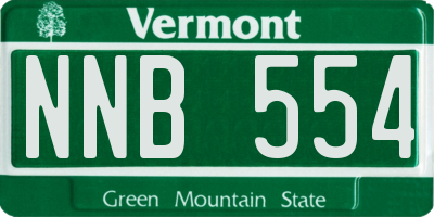 VT license plate NNB554