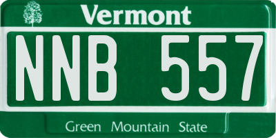 VT license plate NNB557