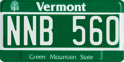 VT license plate NNB560