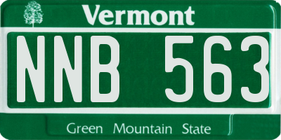 VT license plate NNB563
