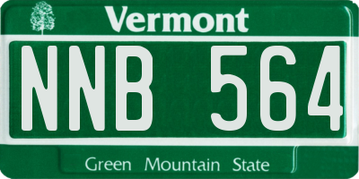 VT license plate NNB564