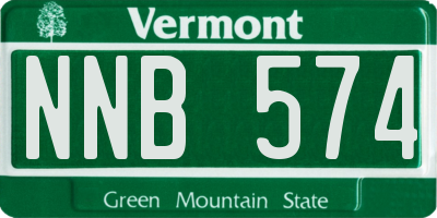 VT license plate NNB574