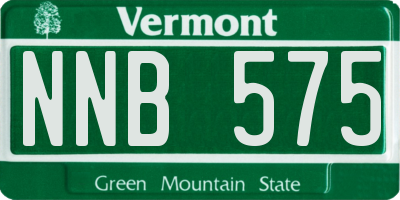 VT license plate NNB575