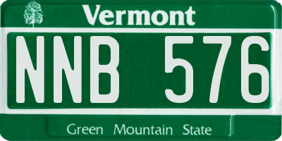 VT license plate NNB576