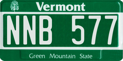 VT license plate NNB577
