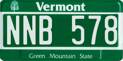VT license plate NNB578