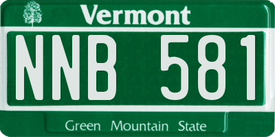 VT license plate NNB581