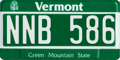 VT license plate NNB586
