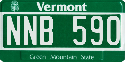 VT license plate NNB590
