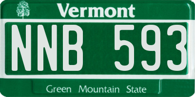 VT license plate NNB593