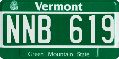 VT license plate NNB619