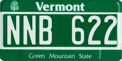 VT license plate NNB622