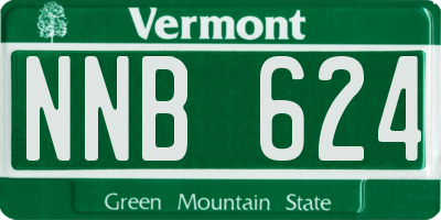 VT license plate NNB624