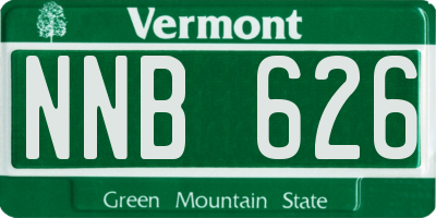 VT license plate NNB626