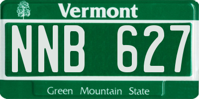 VT license plate NNB627