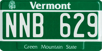 VT license plate NNB629