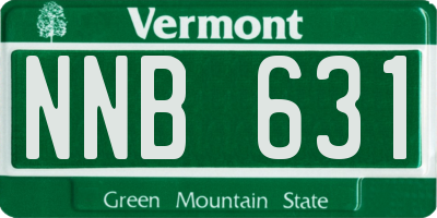 VT license plate NNB631