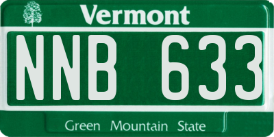 VT license plate NNB633
