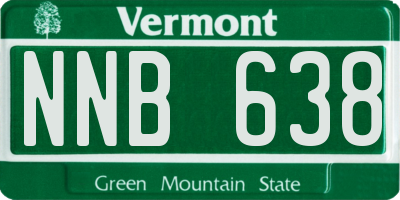 VT license plate NNB638