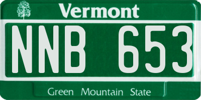 VT license plate NNB653